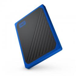 西部数据(WD)1TB USB3.0 移动硬盘 固态(PSSD)My Passport Go钴蓝色(坚固耐用 小巧便携)WDBMCG0010BBT