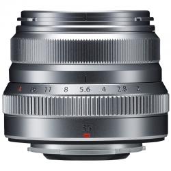 富士（FUJIFILM）XF35mm F2.0 R WR 标准定焦镜头 银色
