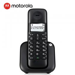 摩托罗拉(Motorola)数字无绳电话机 无线座机 单机 大屏幕白色背光 清晰免提 办公家用 T301C(黑色）