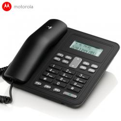 摩托罗拉(Motorola)电话机座机固定电话 办公家用 一键拨号 来电显示 免电池 大屏幕CT320C(黑色)