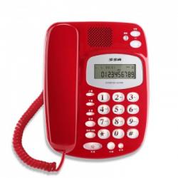 步步高（BBK）HCD6132 有绳复古电话机 夜光大按键 红色