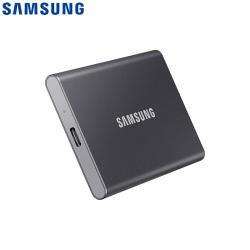 三星（SAMSUNG) 2TB Type-c移动硬盘 固态PSSD 超极速NVMe高速传输1050MB/秒 T7 太空灰 MU-PC2T0T