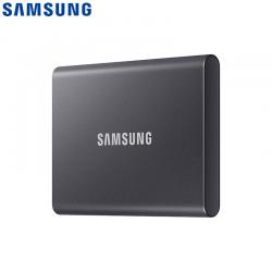 三星（SAMSUNG) 2TB Type-c移动硬盘 固态PSSD 超极速NVMe高速传输1050MB/秒 T7 太空灰 MU-PC2T0T