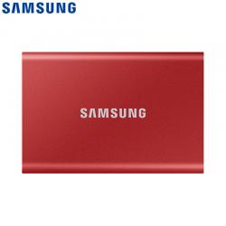 三星（SAMSUNG) 2TB Type-c移动硬盘 固态PSSD 超极速NVMe高速传输1050MB/秒 T7 火星红 MU-PC2T0R