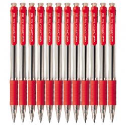 三菱SN-101按制圆珠笔0.7mm带护套原子笔 12支/盒 红色