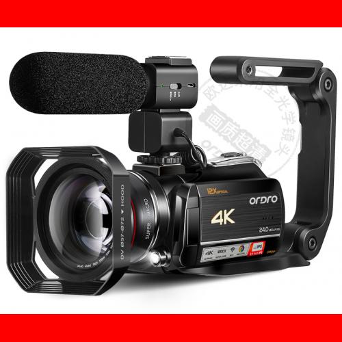 欧达摄像机4K专业直播摄影机手持数码DV录像机高清电影机电商直播家用旅游会议vlog小视频 标配