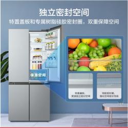 美的(Midea)慧鲜系列523升一级双变频十字双开四开门家用电冰箱BCD-523WSPZM(E)