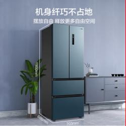 美的(Midea)果润精储432升变频一级能效法式多门四开门家用冰箱BCD-432WFPZM(E)